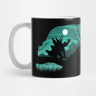 Stegausaur Sunset silhouette Mug